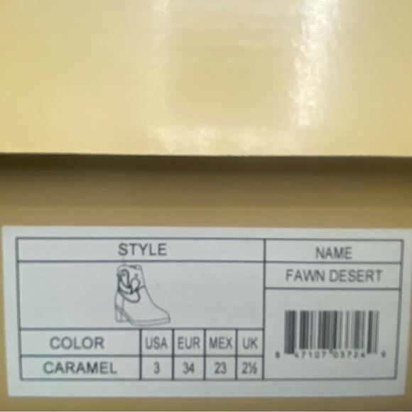 Michael Kors Cowgirl Boots Fawn Desert Color Caramel Size 3 Little Girls - Picture 7 of 9